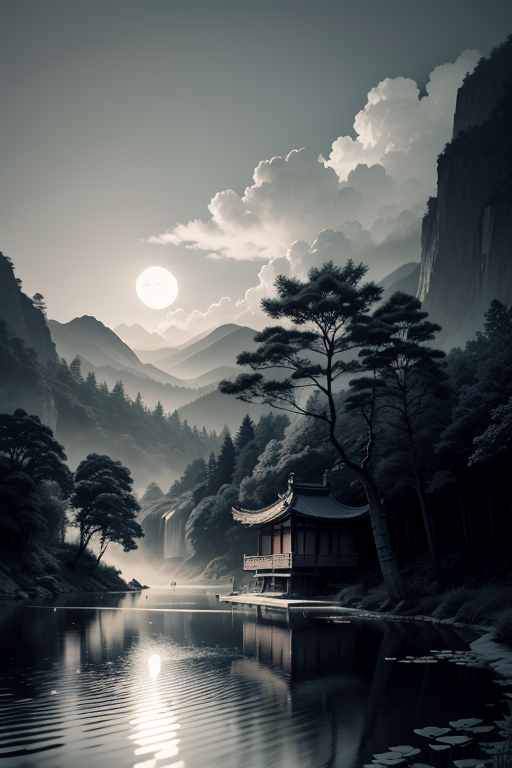 09121-709244949-masterpiece,best quality,Chinese martial arts style,an asian night scene with lanterns and water lilies,asian pond with many lan.png